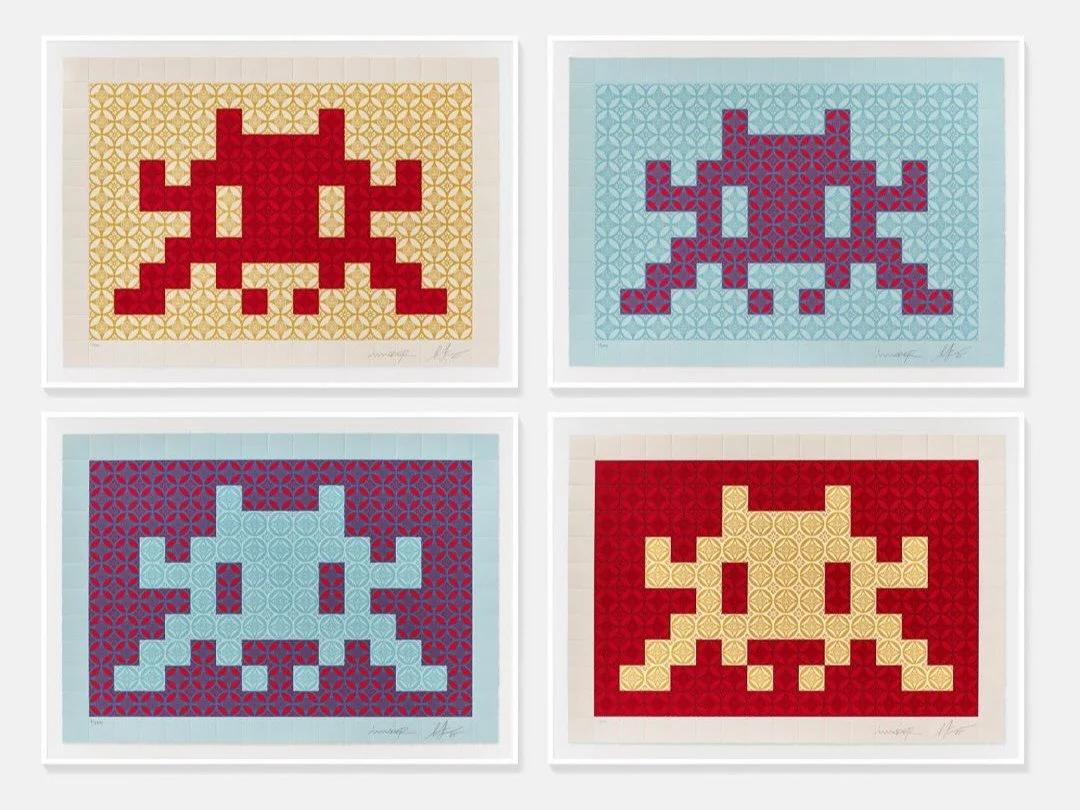 Invader x Damien Hirst X HENI: Obey Invader and InvadHirst